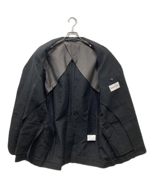 NVRFRGT（ネヴァーフォーゲット）NVRFRGT (ネヴァーフォーゲット) リネンブレンドテーラードジャケット ブラック サイズ:2の古着・服飾アイテム