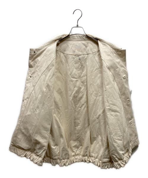 ISSUETHINGS（イシューシングス）ISSUETHINGS (イシューシングス) type43-18 natural white & yellow letter ブルゾン ナチュラルホワイト×イエロー サイズ:1の古着・服飾アイテム