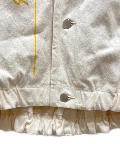 ISSUETHINGS（イシューシングス）ISSUETHINGS (イシューシングス) type43-18 natural white & yellow letter ブルゾン ナチュラルホワイト×イエロー サイズ:1の古着・服飾アイテム
