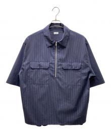 RENEGH（レネフ）の古着「HALF ZIP PULL OVER SHIRT シャツ」｜ネイビー
