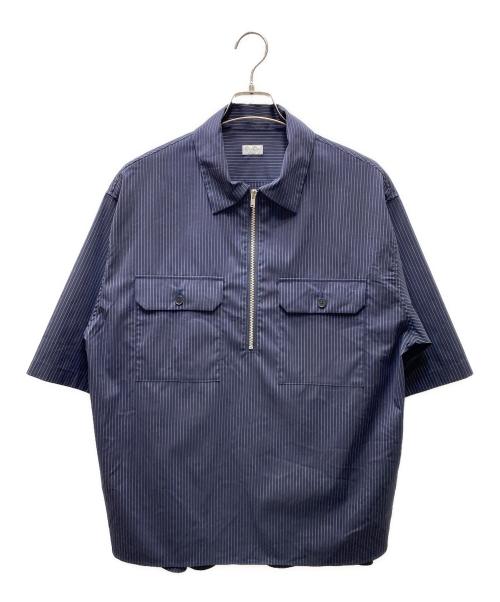 RENEGH（レネフ）RENEGH (レネフ) HALF ZIP PULL OVER SHIRT シャツ ネイビー サイズ:SIZE 3の古着・服飾アイテム