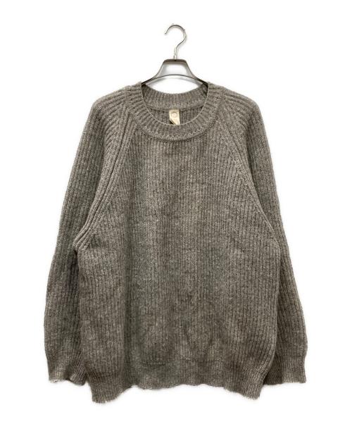 O project（オープロジェクト）O project (オープロジェクト) オーバーサイズニット グレー サイズ:5Lの古着・服飾アイテム
