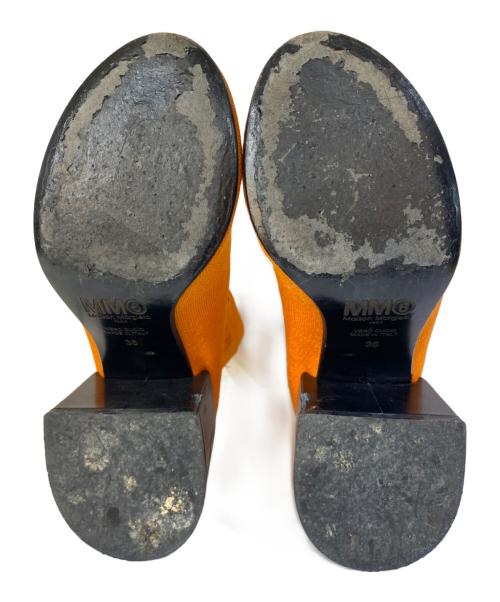 MM6 Maison Margiela（エムエムシックスメゾンマルジェラ）MM6 Maison Margiela (エムエムシックスメゾンマルジェラ) フレアソックスブーツ オレンジ サイズ:36の古着・服飾アイテム