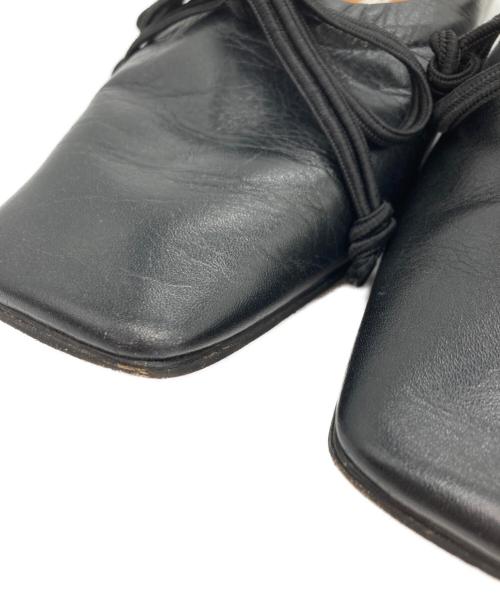 Pippichic（ピッピシック）Pippichic (ピッピシック) AMBER BALLET LEATHER レザーフラットシューズ ブラック サイズ:37の古着・服飾アイテム