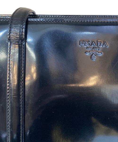 PRADA（プラダ）PRADA (プラダ) パテントレザー トートバッグ ブラックの古着・服飾アイテム