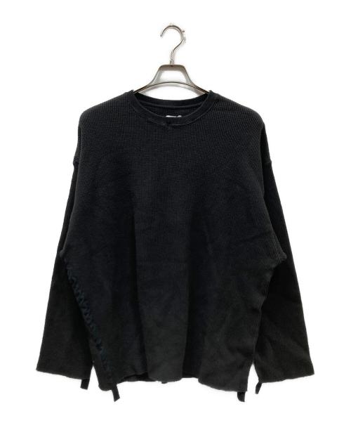 Name.（ネーム）Name. (ネーム) WAFFLE TAPED LOOSE SLEEVE TEE Tシャツ ブラック サイズ:1の古着・服飾アイテム