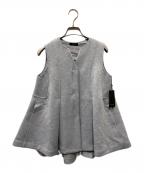 anuansアニュアンス）の古着「タックフレアカットベスト」｜グレー