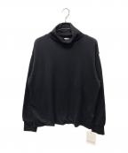 NICENESSナイスネス）の古着「25AW BUCKLEY コットンカシミヤ ルーズネック L/S シャツ」｜ブラック