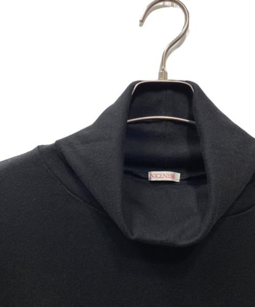 NICENESS（ナイスネス）NICENESS (ナイスネス) 25AW BUCKLEY コットンカシミヤ ルーズネック L/S シャツ ブラック サイズ:Mの古着・服飾アイテム