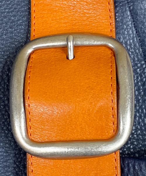 HENDER SCHEME（エンダースキーマ）Hender Scheme (エンダースキーマ) one side belt bag レザーショルダーバッグ ブルー×オレンジの古着・服飾アイテム