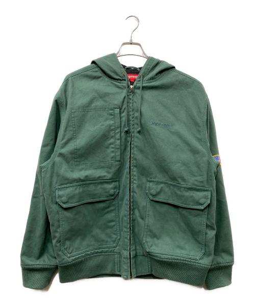 SUPREME（シュプリーム）Supreme (シュプリーム) Canvas Hooded Work Jacket ジャケット グリーン サイズ:Lの古着・服飾アイテム