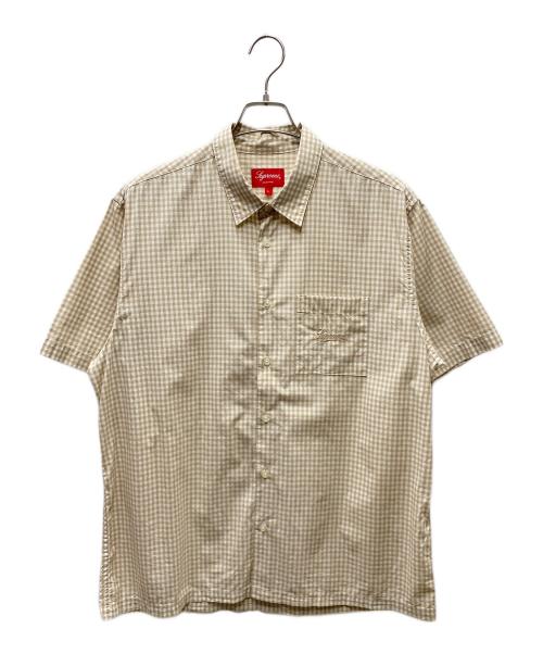 SUPREME（シュプリーム）Supreme (シュプリーム) Gingham S/S Shirt シャツ ベージュ サイズ:SIZE Lの古着・服飾アイテム