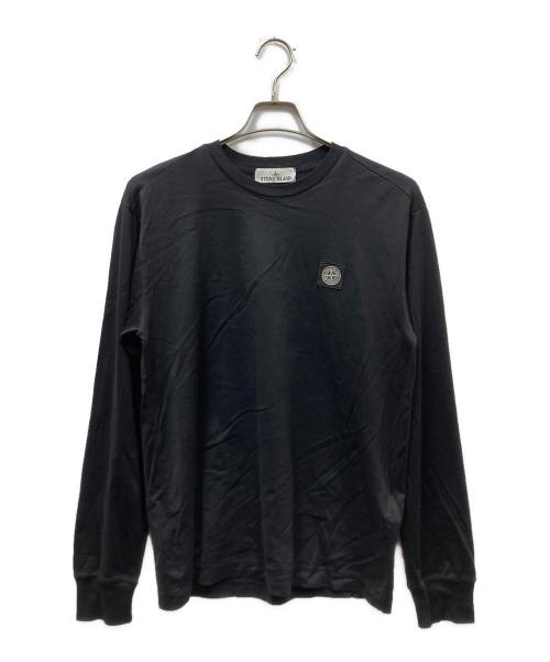 STONE ISLAND（ストーンアイランド）STONE ISLAND (ストーンアイランド) クルーネックロゴTEE ブラック サイズ:Mの古着・服飾アイテム