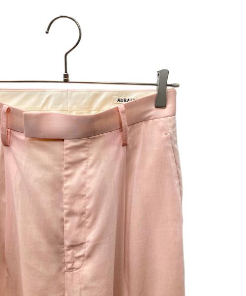 AURALEE（オーラリー）AURALEE (オーラリー) HARD TWIST FINX ORGANDY PANTS パンツ ピンク サイズ:SIZE 1の古着・服飾アイテム
