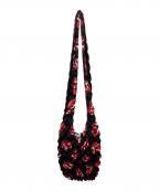 masuエムエーエスユー）の古着「ROLLING STONES ONGUE POPCORN BAG/ローリングストーンズショルダーバッグ」｜ブラック×レッド