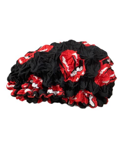 masu（エムエーエスユー）masu (エムエーエスユー) ROLLING STONES ONGUE POPCORN BAG/ローリングストーンズショルダーバッグ ブラック×レッドの古着・服飾アイテム