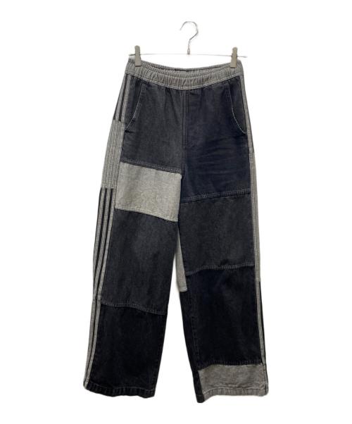 adidas（アディダス）adidas (アディダス) KSENIASCHNAIDER パッチワークジーンズ ブラック サイズ:Mの古着・服飾アイテム