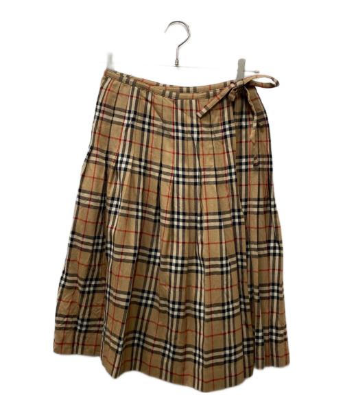 Burberry's（バーバリー）Burberry's (バーバリーズ) ノバチェックラップスカート ベージュ サイズ:38の古着・服飾アイテム