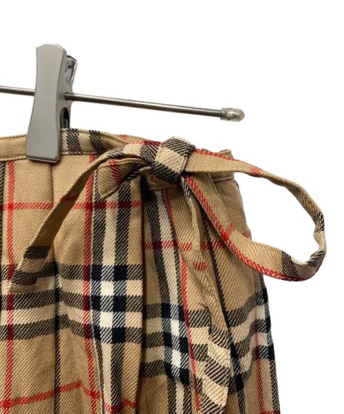 Burberry's（バーバリー）Burberry's (バーバリーズ) ノバチェックラップスカート ベージュ サイズ:38の古着・服飾アイテム