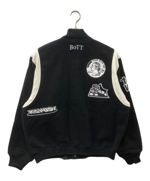 BoTT（ボット）BoTT (ボット) tokyovitamin 23AW EX-BoTT-virsity ワッペンスタジャン ブラック×ホワイト サイズ:Mの古着・服飾アイテム