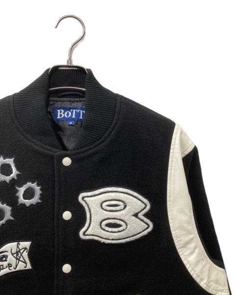 BoTT（ボット）BoTT (ボット) tokyovitamin 23AW EX-BoTT-virsity ワッペンスタジャン ブラック×ホワイト サイズ:Mの古着・服飾アイテム