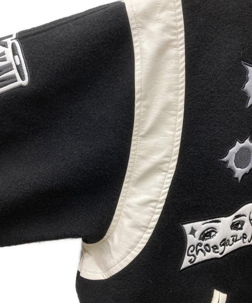 BoTT（ボット）BoTT (ボット) tokyovitamin 23AW EX-BoTT-virsity ワッペンスタジャン ブラック×ホワイト サイズ:Mの古着・服飾アイテム