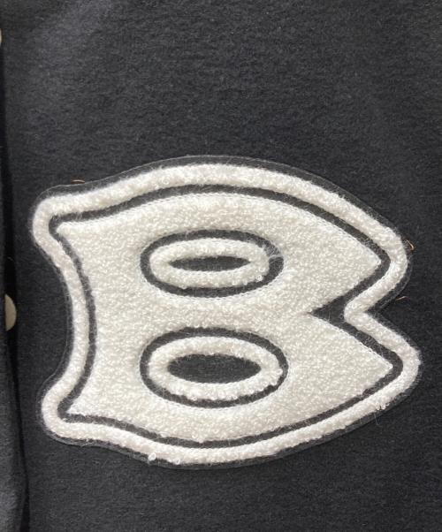 BoTT（ボット）BoTT (ボット) tokyovitamin 23AW EX-BoTT-virsity ワッペンスタジャン ブラック×ホワイト サイズ:Mの古着・服飾アイテム