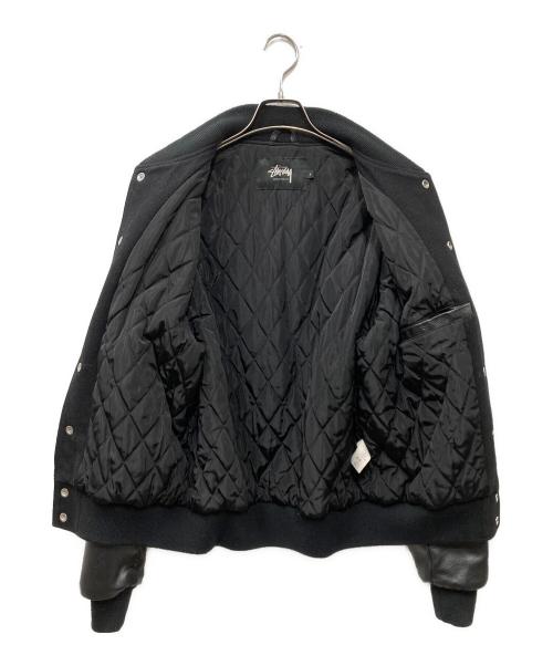 stussy（ステューシー）stussy (ステューシー) SOPH. (ソフ) 15AW SOPHNET × STUSSY 16周年記念 スタジャン ブラック サイズ:SIZE Lの古着・服飾アイテム