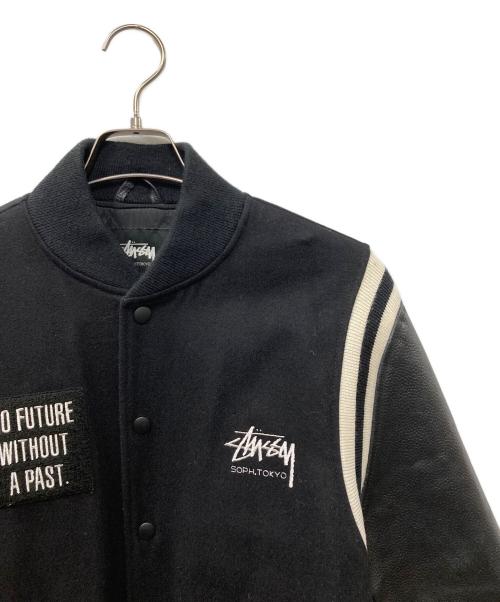stussy（ステューシー）stussy (ステューシー) SOPH. (ソフ) 15AW SOPHNET × STUSSY 16周年記念 スタジャン ブラック サイズ:SIZE Lの古着・服飾アイテム