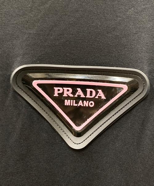 PRADA（プラダ）PRADA (プラダ) フリンジ切替半袖ワンピース ブラック サイズ:Sの古着・服飾アイテム
