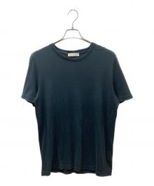 BOTTEGA VENETA（ボッテガベネタ）の古着「刺繍ワンポイント クルーネックTシャツ」｜ブラック
