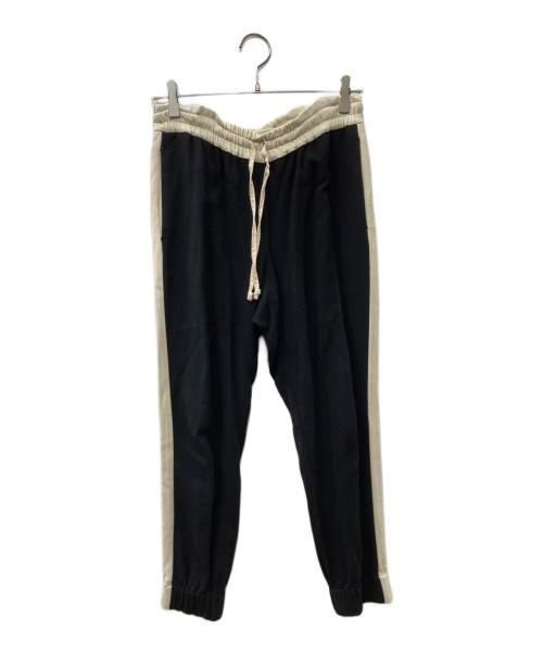 DRIES VAN NOTEN（ドリスヴァンノッテン）DRIES VAN NOTEN (ドリスヴァンノッテン) サイドラインイージーパンツ ブラック サイズ:38の古着・服飾アイテム