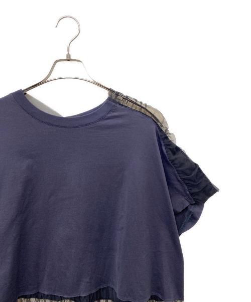 Maison Margiela（メゾンマルジェラ）Maison Margiela (メゾンマルジェラ) チュール切替Tシャツ ネイビー サイズ:SIZE Sの古着・服飾アイテム