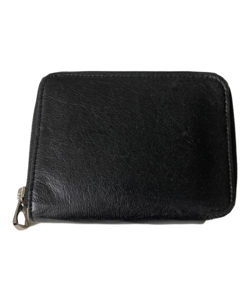 ITTI（イッチ）ITTI (イッチ) ラウンドジップ ウォレット ブラック×グリーンの古着・服飾アイテム