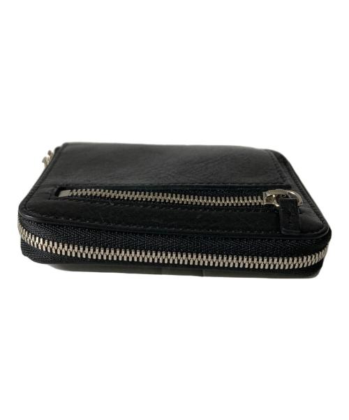 ITTI（イッチ）ITTI (イッチ) ラウンドジップ ウォレット ブラック×グリーンの古着・服飾アイテム