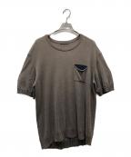 ISSEY MIYAKE MENイッセイミヤケメン）の古着「リネン混半袖ニット」｜ブラウン