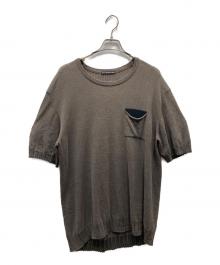 ISSEY MIYAKE MEN（イッセイミヤケメン）の古着「リネン混半袖ニット」｜ブラウン