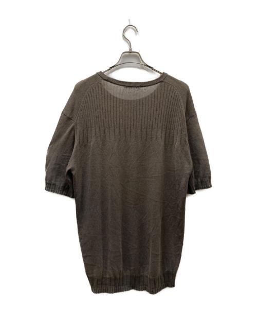ISSEY MIYAKE MEN（イッセイミヤケメン）ISSEY MIYAKE MEN (イッセイミヤケメン) リネン混半袖ニット ブラウン サイズ:SIZE 3の古着・服飾アイテム