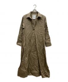 CHAOS（カオス）の古着「アガサチャンパカ リネン シャツ ワンピース」｜オリーブ