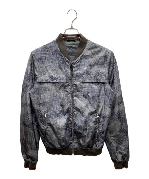 GUCCI（グッチ）GUCCI (グッチ) ラインボンバージャケット グレー サイズ:44の古着・服飾アイテム