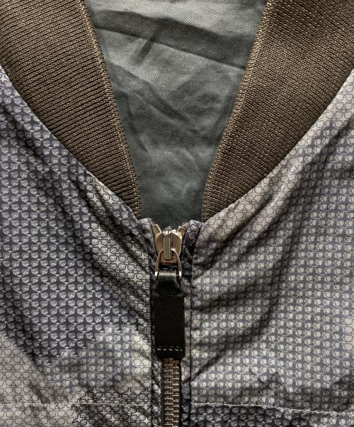 GUCCI（グッチ）GUCCI (グッチ) ラインボンバージャケット グレー サイズ:44の古着・服飾アイテム
