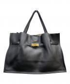 VIOLAd'OROヴィオラドーロ）の古着「イタリアンレザートートバッグ」｜ブラック