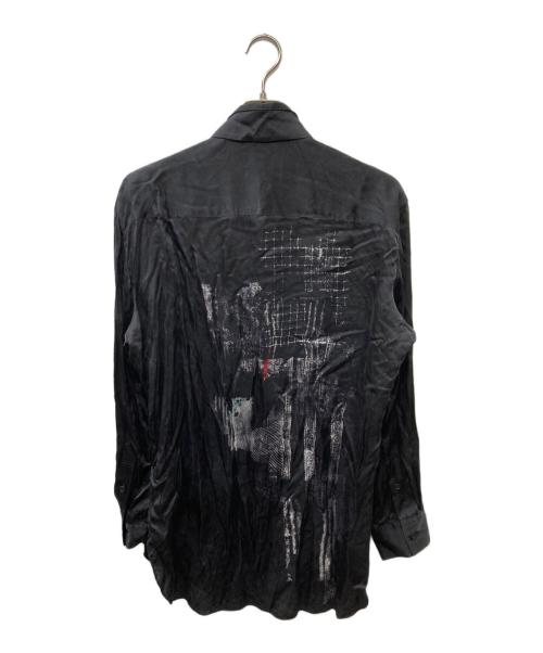 Y's（ワイズ）Y's (ワイズ) 転写プリントシャツ ブラック サイズ:2の古着・服飾アイテム