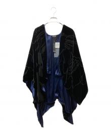 GIORGIO ARMANI（ジョルジョアルマーニ）の古着「ケープ ベルベット オパール加工」｜ブラック×ネイビー