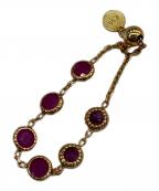 AGATEアガット）の古着「ルビーチェーンリング」｜イエローゴールド×ピンク