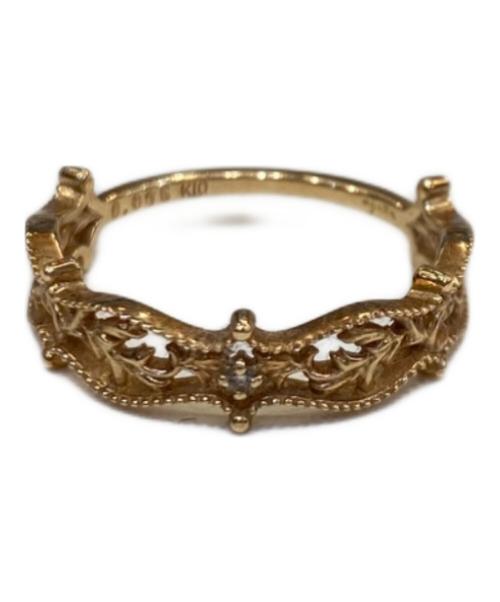 AGATE（アガット）agate (アガット) K10 デザインリング イエロー×ゴールド サイズ:なしの古着・服飾アイテム