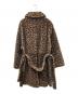 GIORGIO ARMANI (ジョルジョアルマーニ) レオパード柄 ムートン レザーコート ブラウン×ブラック サイズ:40：95000円