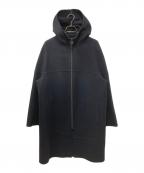 BALENCIAGAバレンシアガ）の古着「ウールフーデッドジップアップコート」｜ネイビー