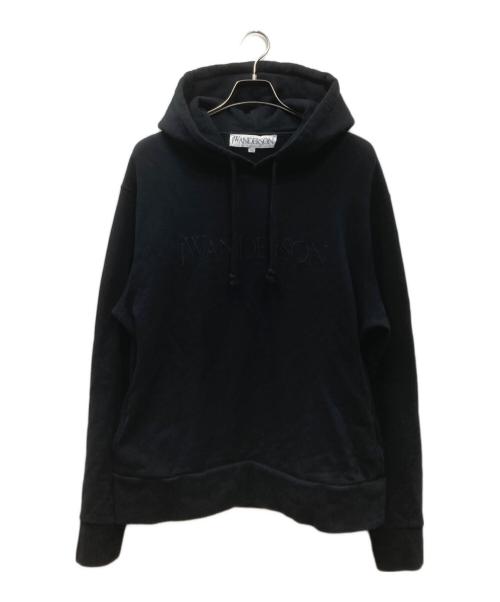 J.W.ANDERSON（ジェイダブリューアンダーソン）J.W.ANDERSON (ジェイダブリューアンダーソン) Logo hoodie ロゴパーカー ブラック サイズ:Mの古着・服飾アイテム