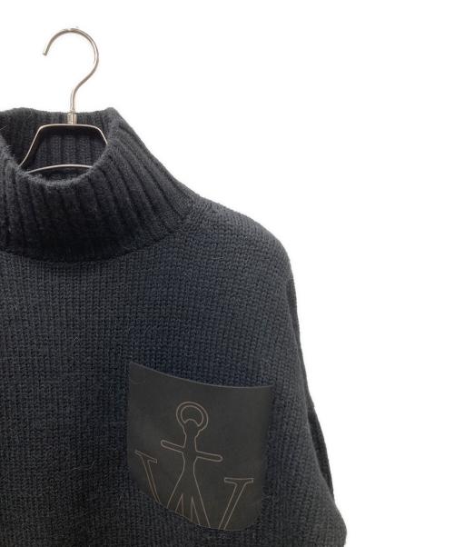J.W.ANDERSON（ジェイダブリューアンダーソン）J.W.ANDERSON (ジェイダブリューアンダーソン) PATCH POCKET JUMPER ハイネック セーター ブラック サイズ:Sの古着・服飾アイテム